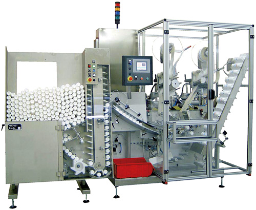 7005 2T — Автоматическая машина для нанесения самоклеящейся этикетки на пустые пластиковые тубы
